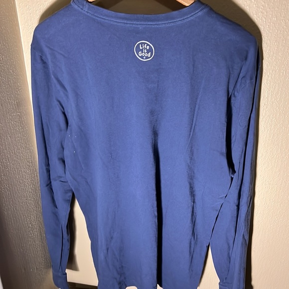 Life is Good Mens LS Bring it On Snowblower Tee Color Blue Size Medium - Picture 4 of 4